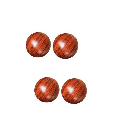 Healeeved 4 piece solid wood massage ball decanter closure rasping palandand hand balls wooden balls massage roller for blood balls for health exercises baoding balls chinese emphasize yoga carafe