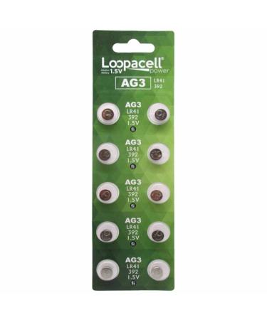 AG3 LR41 Batteries - AG3 392 384 192 Battery - 1.5V Alkaline Button Coin Cell Batteries (10 Count (Pack of 1))