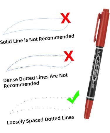 Healeved 20 Pcs Microblading Eyebrow Pen Eyebrow Pencils Tool Plastic Red - Buy Online on GoSupps.com