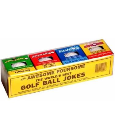 Exploding Golf Balls 4 Pack - Gag Gift Set with Smoke, Water, Ribbon & Surprise Effects - Buy Online on GoSupps.com