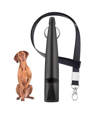 Gun Dog Whistle with Lanyard - Used for Recall & Dog Training - Long Distance - Good Frequency for Most Breeds - Consistent (Black)