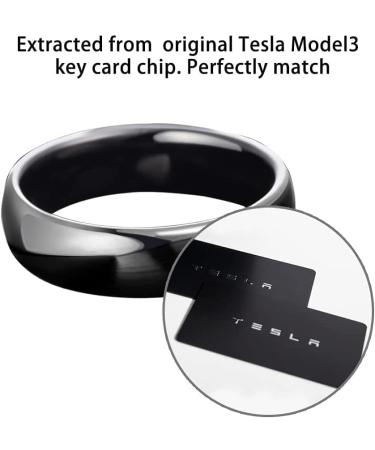 COLMO Tesla Smart Ring | RFID Ceramic Key Fob Replacement for Model Y & 3 | Fast US Delivery - Black (US11, 7mm) - Buy Online on GoSupps.com