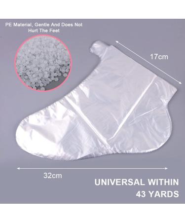 Disposable Foot Covers (100 pcs) | Plastic Socks & Boots for Wax Treatments | Ideal for Spa & Home Use - Buy Online on GoSupps.com