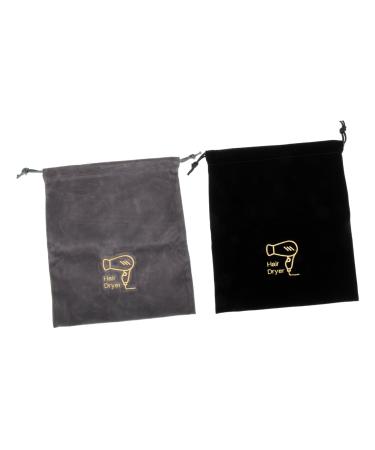 Baluue 2pcs Hair Dryer Bag Multifunctional Bag Toiletry Travel Bag Storage Bags for Travel Flannel
