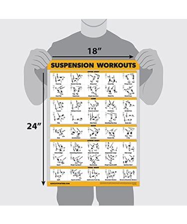 QuickFit 2 Pack Suspension Workout Posters - Volume 1 & 2 - Laminated Exercise Charts - 18 x 27 & 18 x 24 - Buy Online on GoSupps.com