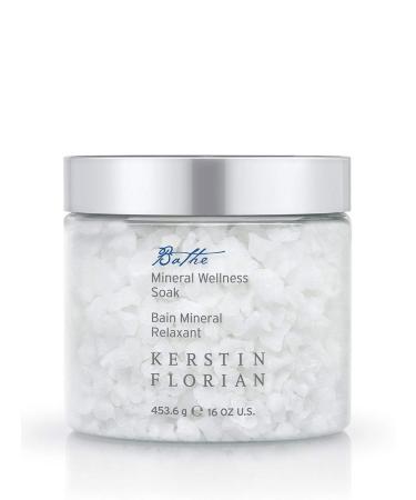 Kerstin Florian Mineral Wellness Soak with Magnesium Concentrated Bath and Shower Salts to Sooth & Relieve Tired Muscles Natural Minerals Detoxify The Body & Soften Skin (16 fl oz)