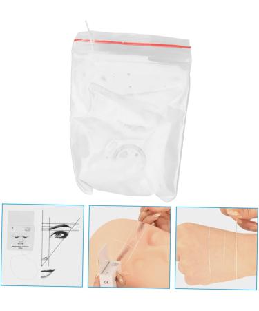Angoily Makeup Tools Eyebrow Measuring Tool Eyebrow Drawing Line Tool Wire Box Advanced 4.6x1.8x7.5cm White - Buy Online on GoSupps.com