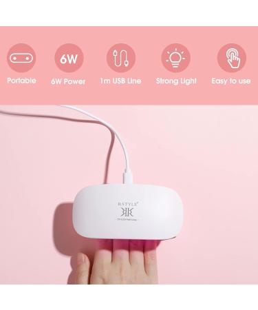 RSTYLE Mini UV LED Gel Nails Lamp - Portable 6W Pink Nail Dryer for All Nail Polishes - USB Powered - Buy Online on GoSupps.com