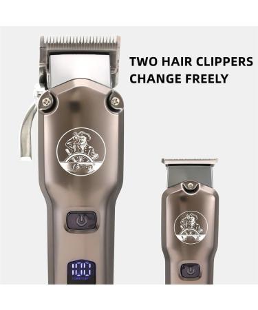 Hair Clippers for Men 2 Pcs High-power Gradual Fader Hair Salon Two-piece Hair Clipper LCD Digital Display Hair Clipper Set - Buy Online on GoSupps.com