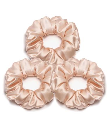 Shop Michoooyel 100% Silk Scrunchies - Soft Pink Hair Ties for Girls & Women | Durable Elastic Ponytail Holders & Hair Jewelry - Buy Online on GoSupps.com