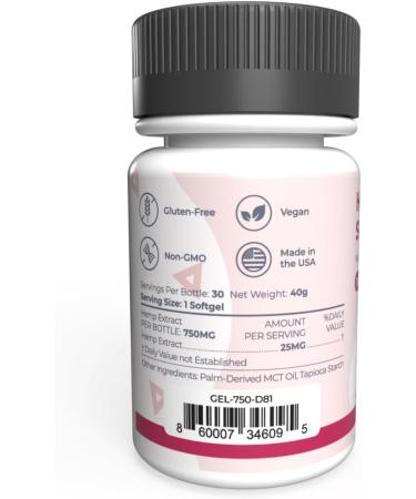Hemp Softgels 750mg - Max Strength for Adults - Chill Inflammation Natural Pain Restful Sleep - by Hemp and Hand (25mg Softgel) - Buy Online on GoSupps.com