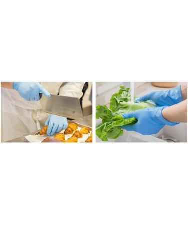 Gants jetable en nitrile Bleu Pack de 100 pieces taille S M L sans poudre pour nettoyage cuisine Gants de protection Large - Buy Online on GoSupps.com