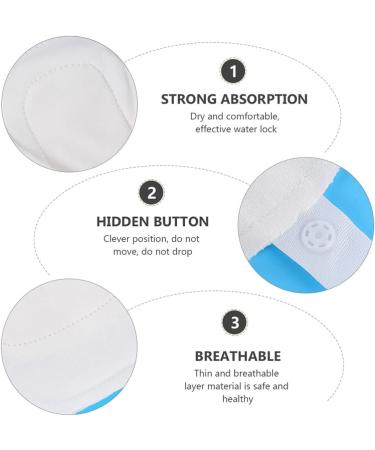 Healifty 3pcs Organic Cotton Menstrual Cloth Pads - Absorbent & Washable for Heavy Flow, Overnight, and Postpartum Use - Buy Online on GoSupps.com