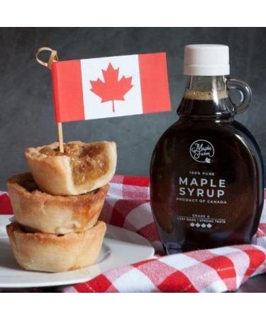 MapleFarm - Pure Canadian Maple Syrup Grade A Very Dark Strong Taste - 190 ml Bottle (250 g) - Pure maple syrup - Maple Jui - Buy Online on GoSupps.com