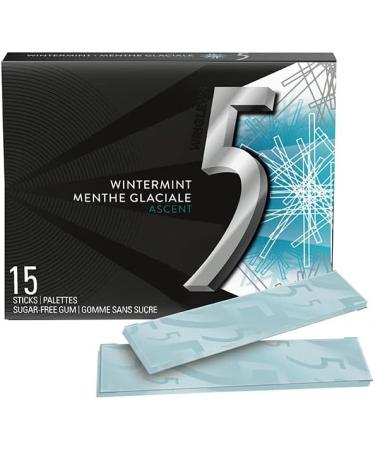 5 GUM Wintermint-Ascent Flavoured Sugar Free Chewing Gum 15 Sticks 3 Packs - Buy Online on GoSupps.com