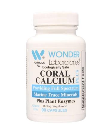 Wonder Labs Coral Calcium 2500 Mg Pure Coral Calcium Providing Full Spectrum Marine Trace Minerals Economically Friendly and Celsium Free - 90 Capsules