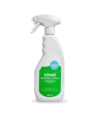 Clinell Universal Cleaning and Disinfectant Spray for Surfaces - 500 ml - White Universal Spray Kills 99.9% of Germs Quick and Absorbent Kind to Skin NO Bleach 1 x 500 ml Bottle Single