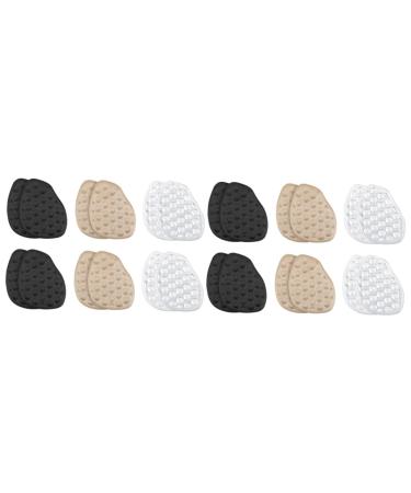 Healvian 12 Pairs High Heels Forefoot Pad Kitten Heel Girl Shoe Insole Pad Lovely Forefoot Cushion High Heels Half Pads Foot Pads for Leather Shoes Belly Beads Half Size Pad Damping Gel