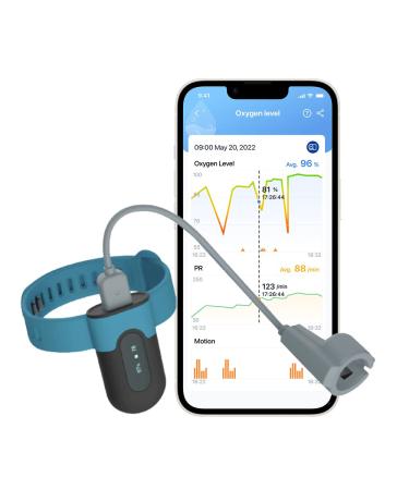 Viatom pulseximeter wrist pulseximeter oxygen saturation measuring device finger pulse oximeter finger oximeter oxygen saturation sleep monitor with vibration with bluetooth app - Buy Online on GoSupps.com