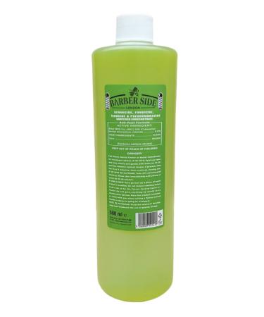 Barber Side London Disinfectant Solution for Salon Barbicide Jars Medical Athletics-Girmicide Solution 500ml (Lime Green) 500.00 ml (Pack of 1)