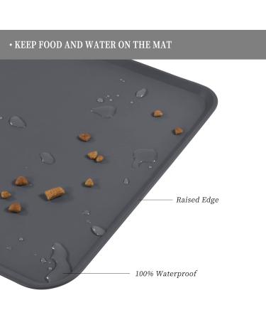 Reopet Silicone Feed Mats for Pets | Waterproof Dog & Cat Mats with Elevated Edges - 60x40 cm (Pack of 1) | International Shipping Available - Buy Online on GoSupps.com