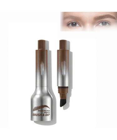 Supreme Eyebrow Brush Brow-Fection Angled Brush & Dip-Chocolate Liquid Eyebrow Brush Eyebrow Pencil Eyebrow Pen Waterproof Brow Pen Eyebrow Tint Eyebrow Contouring Pen Hair-Like Strokes(TAUPE)