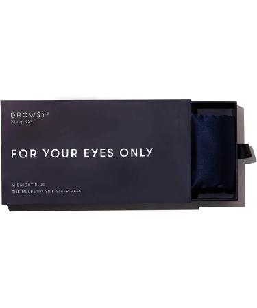 DROWSY Silk Sleep Mask - Luxurious Midnight Blue Silk Cocoon for Ultimate Darkness - Buy Online on GoSupps.com