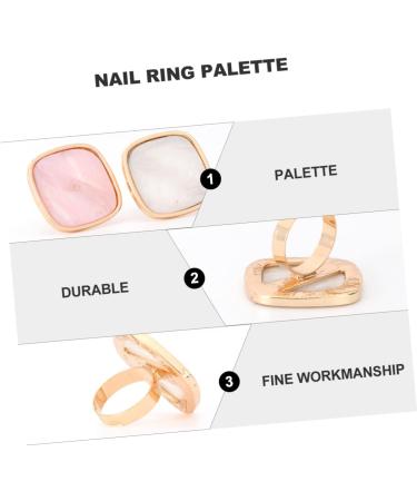 WOONEKY 2 Pi ces Palette de Bague Ongles Marbr e R sine pour Nail Art Plateau de M lange Portable et Palette Vernis Ongles Pratique pour Manucure Professionnelle et Maison - Buy Online on GoSupps.com