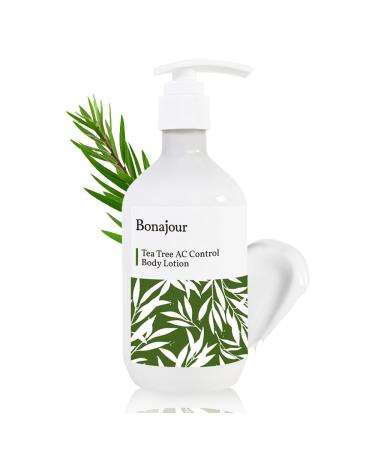 BONAJOUR Vegan Tea Tree Acne Control Treatment Body Lotion - For Sensitive Skin Natural Anti-Acne Soothing Moisturizer 10.5 Fl. Oz
