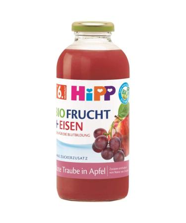 HiPP Organic Fruit Juice Drinks + Red Grape in Apple with Iron 500 ml Apple with Iron 500 ml (1 pack)
