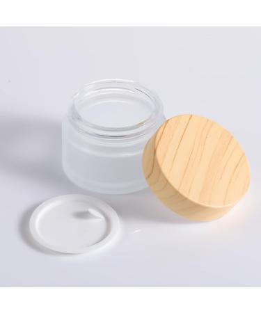 6 Pack Glass Jars with Wooden Lid - 15ml Cream Containers for Cosmetics Lip Balm & Lotions - Travel-Friendly Sample Jars - Buy Online on GoSupps.com