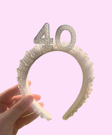 Generic 40th PEARL BIRTHDAY HEADBAND- Birthday Headpiece Its My 30th Birthday Tiara Crown Girl Women Rhinestone Birthday Headband Birthday Party Supplies - Buy Online on GoSupps.com
