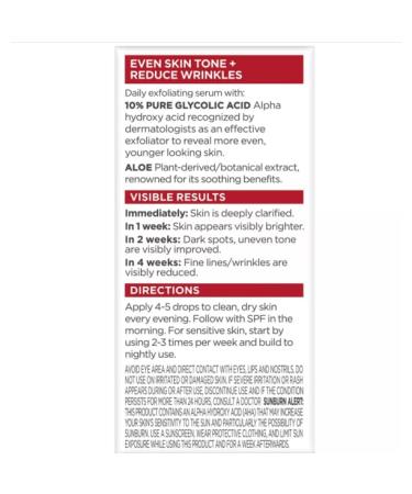 L'Oreal Paris Revitalift Derm Intensives Glycolic Acid Trial Size 0.5 fl oz - Skin Renewal Treatment - Buy Online on GoSupps.com