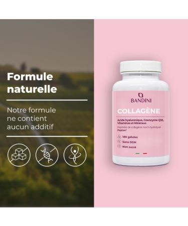 Bandini Peptan Marine Collagen + Hyaluronic Acid 180 Capsules Anti-Aging for Skin Joints and Hair | Vitamin C Biotin Zinc Coenzyme Q10 and Selenium 1000mg Collagen Type I Hydrolyzed - Buy Online on GoSupps.com