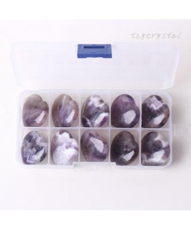 Natural Crystal Rough Natural Amethyst Peach Heart Crystal Gemstone Pendant Jewelry with Box Storage - Stones - Buy Online on GoSupps.com