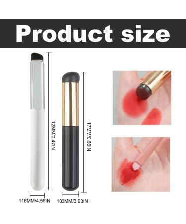 Portable Lip Brush Set - 2 Pcs Lipstick Applicator for Women & Girls | Makeup Brush Tools for Lip Gloss - Buy Online on GoSupps.com
