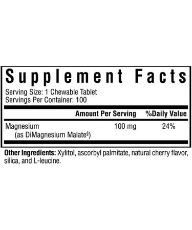 Seeking Health Magnesium Malate Chewable Tablets - 100mg Dimagnesium Malate Supplement for Sleep & Mood Support - High-Absorption Chelated Magnesium - Vegan & Vegetarian (100 Lozenges) - Buy Online on GoSupps.com