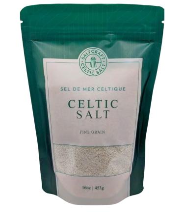 SaltCraft Co - Celtic Salt Natural Grain Crystals 16 Ounce (1 Pack)