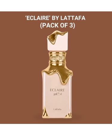 LATTAFA Eclaire EDP Spray 100ML (3.4 OZ) Long Lasting Enchanting Fragrance For Women. (PACK OF 3) Musky Caramel Floral Vanilla Sweet - Buy Online on GoSupps.com
