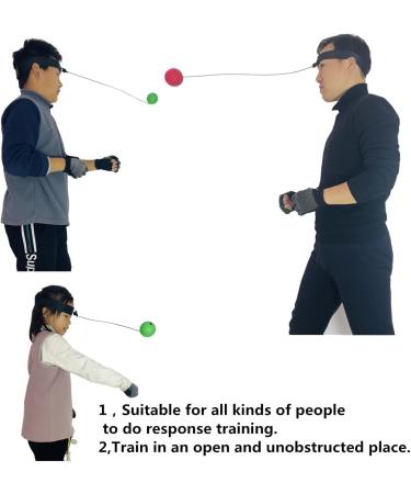 Boxing Reflex Ball Headband Set with 4 Balls, 2 Headbands, and Gloves for MMA Training - Buy Online on GoSupps.com