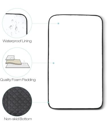 Lekebaby Portable Changing Mat Nappy Changing Mat Foldable Baby Changing Mat Travel Changing Mat Portable Baby Change Mat Quilted Black Black Quilting - Buy Online on GoSupps.com