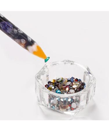 AMZLORD 4/12PCS Pen Self Adhesive Crystal Gem Pick Up Tools with Pencil Sharpener Dotting Wax Pen Nail Dotting Wax Pen for Crafts Yellow - Buy Online on GoSupps.com