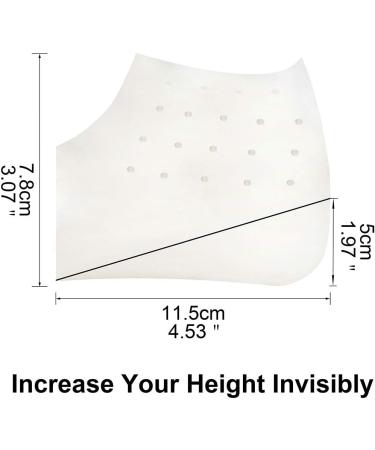 Unisex Invisible Height Increase Insoles - Soft Silicone Shoe Inserts 5CM Pain Relief & Heel Protection - Buy Online on GoSupps.com