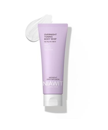 NIAWIT Overnight Toning Body Whip Firming & Nourishing Night Cream for Loose Skin on Arms Thighs & Belly | Smooth & Toned Look Clinically Tested Skin Firming Cream 4.18 Fl Oz