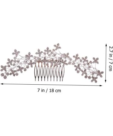 MAGICLULU Rhinestone Alloy Hair Comb Bride Accessories Wedding Hair Accessories Bridal Headpieces Rhinestone Hair Accessories Bridal Flower Hair Comb Hairpin Decorate European and American - Buy Online on GoSupps.com