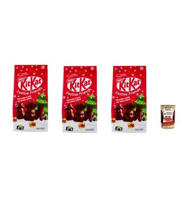 Italian Gourmet E.R. Nestl KitKat Festive Friends Pack of 3 milk chocolate bags 147g + gourmet Italian pulp 400g