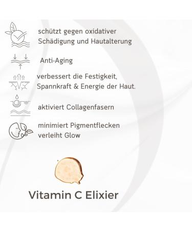  MAGE MAGE Vitamin C Elixir Anti-Aging Face Serum with 20% Vitamin C facial care against skin aging for smooth skin fragrance-free vegan made in Germany - Buy Online on GoSupps.com