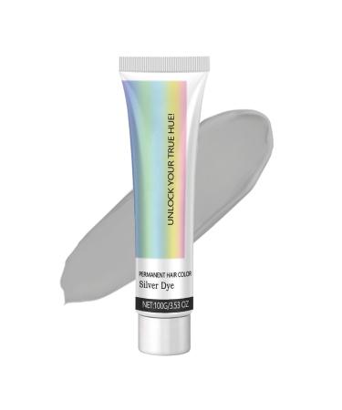 lisutupode Me Tallic Silver Permanent Grey Hair Colour 100g Nourishing and Natural Cream with Natural Extract for Hair Types