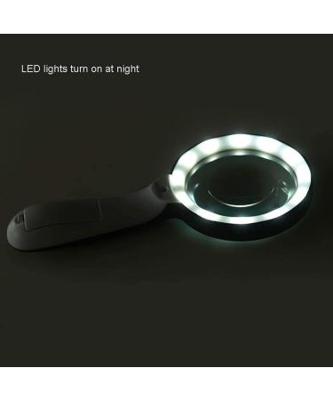 Magnifying Glasses Vision aids 20 Times Hand Hold Magnifying 20X Glass with led Lights high-Definition Glass high-Power Optical Large Lens Reading Magnifying for The Elderly Stationery Office Supplies - Buy Online on GoSupps.com