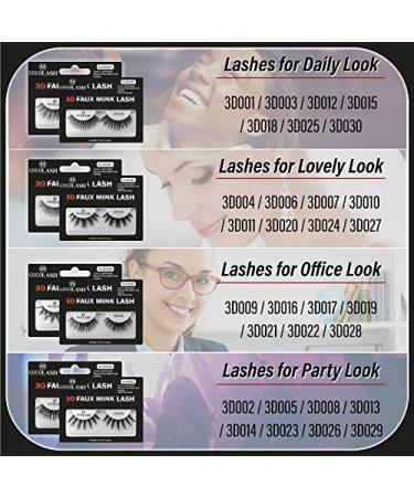 Cocohoney 3D Faux False Mink Eyelashes (5 pairs) - Office Look | Handmade, Cruelty-Free, Reusable | Ultralight & Durable - 3D009 - Buy Online on GoSupps.com
